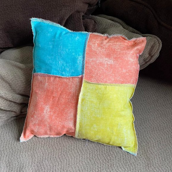 11” Decorative Pillow- Cotton & Lace - Picture 1 of 9